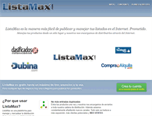 Tablet Screenshot of listamax.com